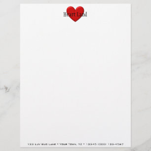 Puffy Heart Letterhead