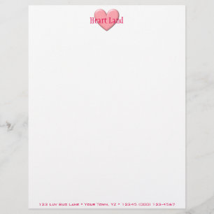 Puffy Heart Letterhead