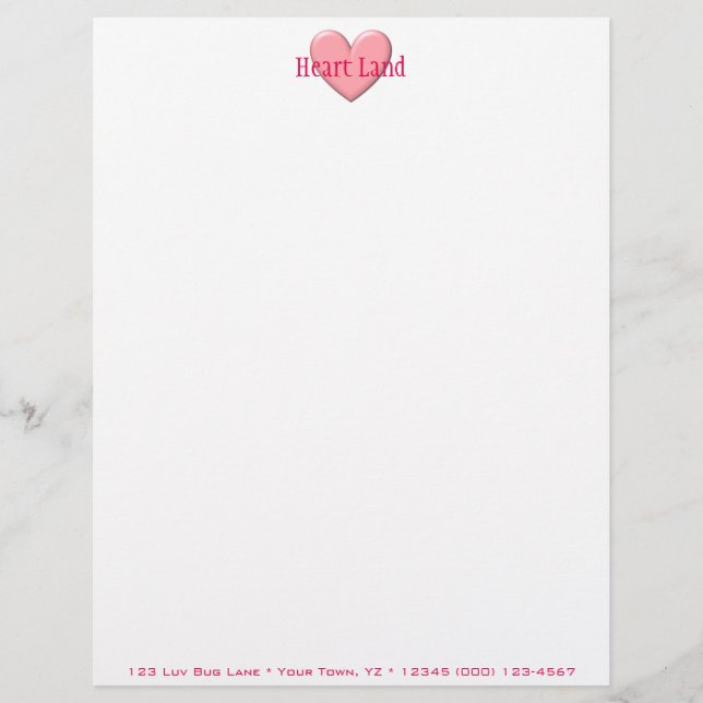 Puffy Heart Letterhead (Front)