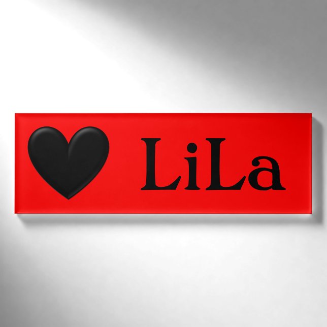 Puffy Heart Name Tag (Front)