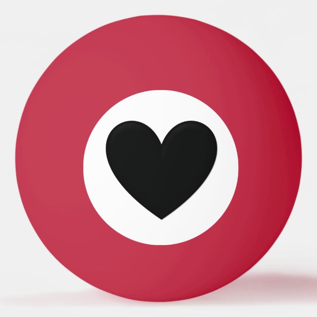 Puffy Heart Ping Pong Ball (Front)