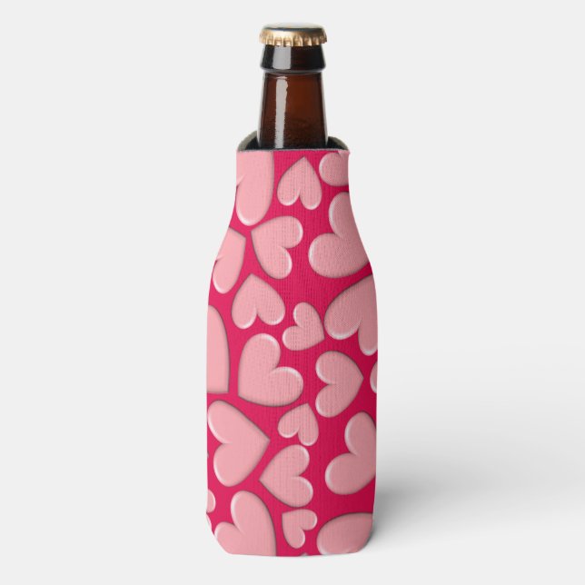 Puffy Hearts Bottle Cooler (Bottle Front)