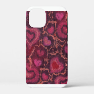 Puffy Hearts Romantic Love Pink Red Valentines Art iPhone 12 Mini Case
