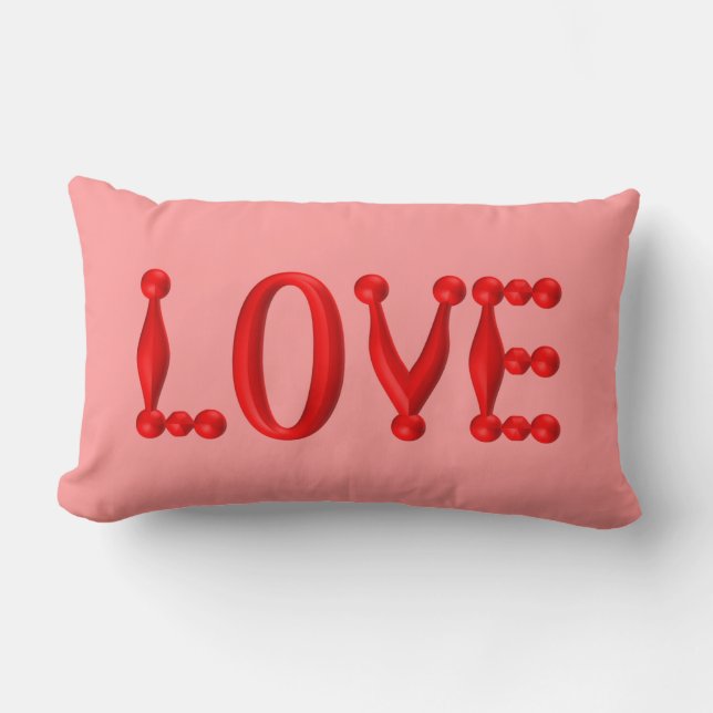 Puffy LOVE Lumbar Pillow (Front)