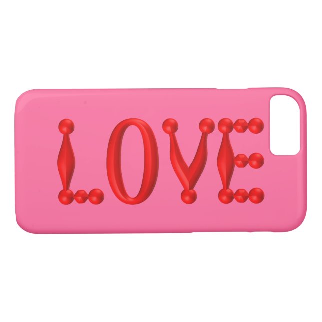Puffy Red LOVE Case-Mate iPhone Case (Back (Horizontal))