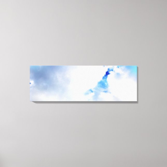 Puffy White Clouds and Blue Sky Canvas Print (Front)