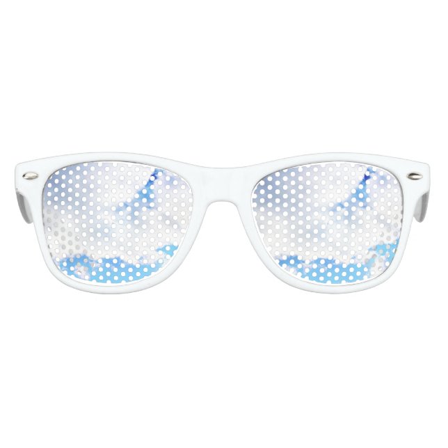 Puffy White Clouds and Blue Sky Kids Sunglasses (Front)