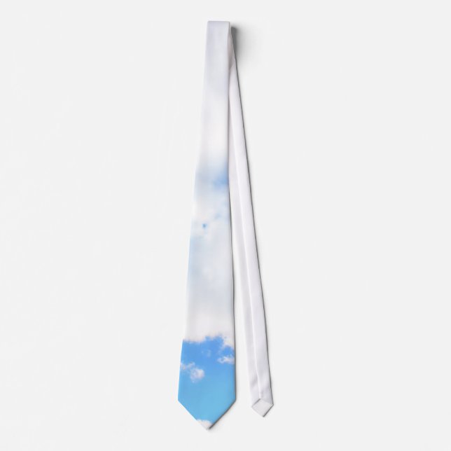 Puffy White Clouds and Blue Sky Tie (Front)