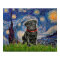 Pug 13 (black) - Starry Night