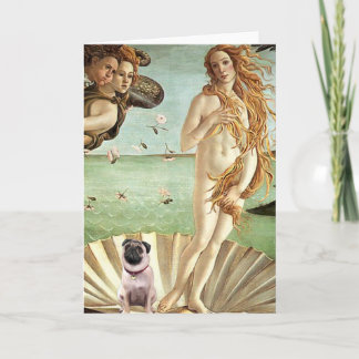 Pug 1 - Birth of Venus Card
