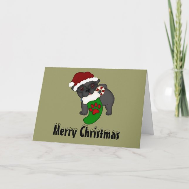 Pug #1 Christmas Card (Front)