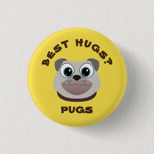 Pug 1 Inch Round Button