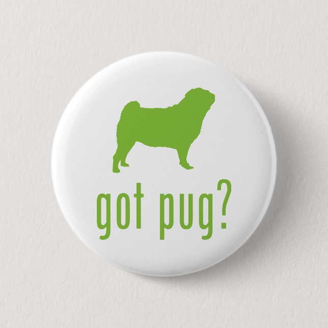 Pug 2 Inch Round Button (Front)
