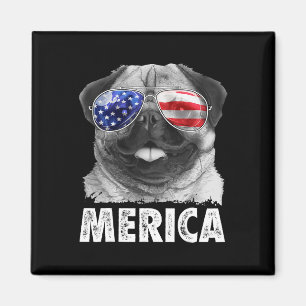 Pug 4th Of July Shirts Merica Men Women Usa Americ Magnet