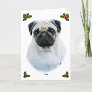 Pug 9Y383D-292 Holiday Card