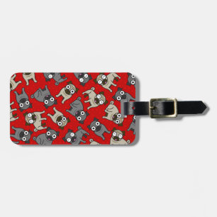 Pug-a-Dot (Red) Luggage Tag