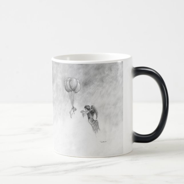 Pug and Angel Magic Mug (Right)