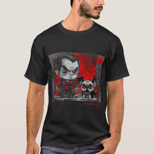 Pug and Dracula Graffiti Art 9 T-Shirt