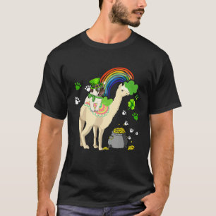 Pug and Llama Happy St Patricks Day Dog Lover T-Shirt