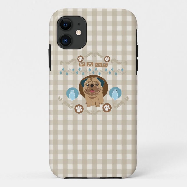 Pug and paws Case-Mate iPhone case (Back)