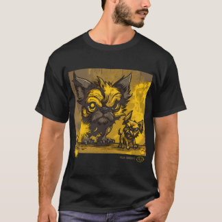 Pug and Werewolf Graffiti Art 2 T-Shirt