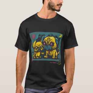 Pug and Werewolf Graffiti Art 4 T-Shirt