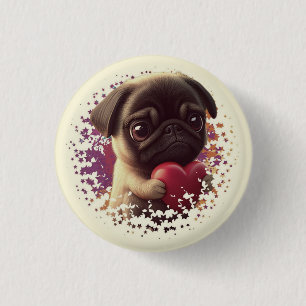 Pug, Animal,nature 1 Inch Round Button