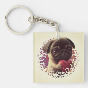 Pug, Animal,nature Keychain