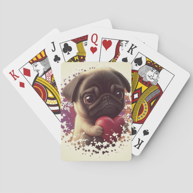 Pug, Animal,nature  Playing Cards (Back)