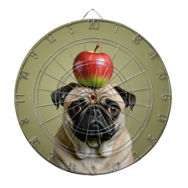 Pug Apple Dartboard (Front)
