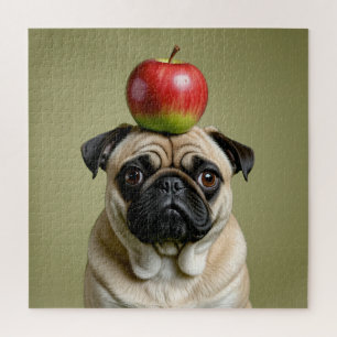 Pug Apple Jigsaw Puzzle
