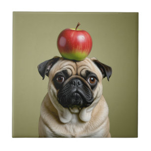 Pug Apple Tile