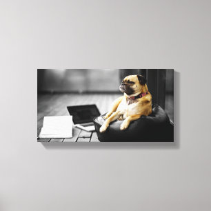 Pug at Rest Canvas Print