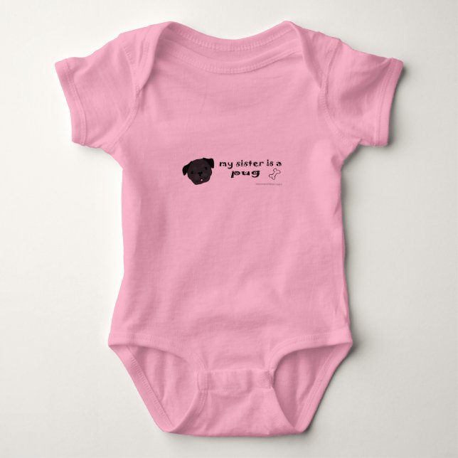 pug baby bodysuit (Front)