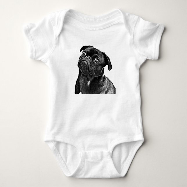 Pug | Baby bodysuit or one-piece (Front)