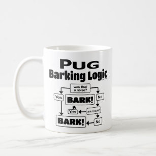 Pug Barking Logic Coffee Mug