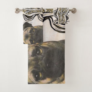 Pug Bath Towel Set