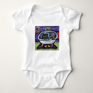 Pug Bathtime Baby Bodysuit