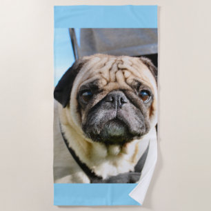 Pug Beach Towel