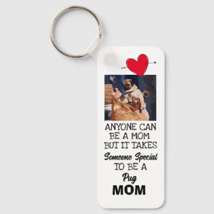 Pug...Best Mom Custom double-sided Keychain