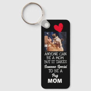Pug...Best Mom Custom double-sided Keychain