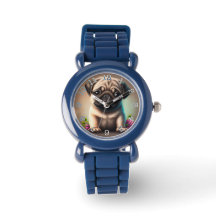 Pug - Bezel with Black Numbers Watch