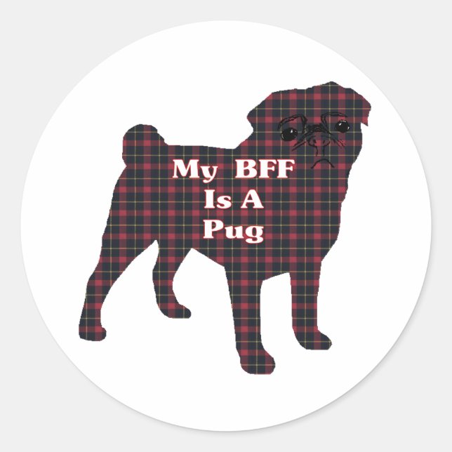 Pug BFF Sticker (Front)