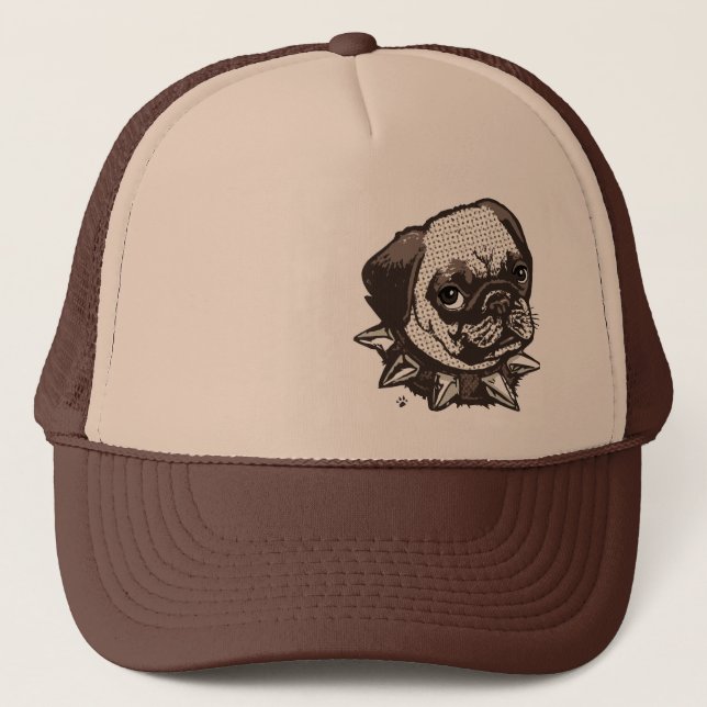 Pug Big Dot Trucker Hat (Front)