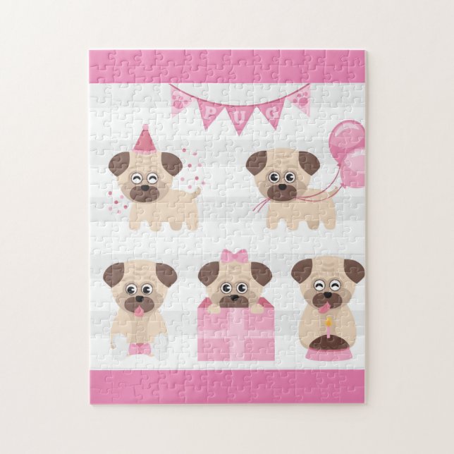 Pug Birthday Bundle Jigsaw Puzzle (Vertical)