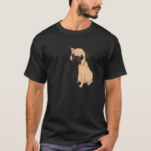 Pug Biting Cute Pug Animal Dog T-Shirt