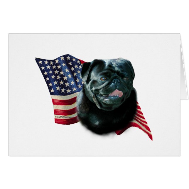 Pug (blk) Flag (Front Horizontal)