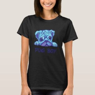 Pug Boy Dog Face Pug T-Shirt