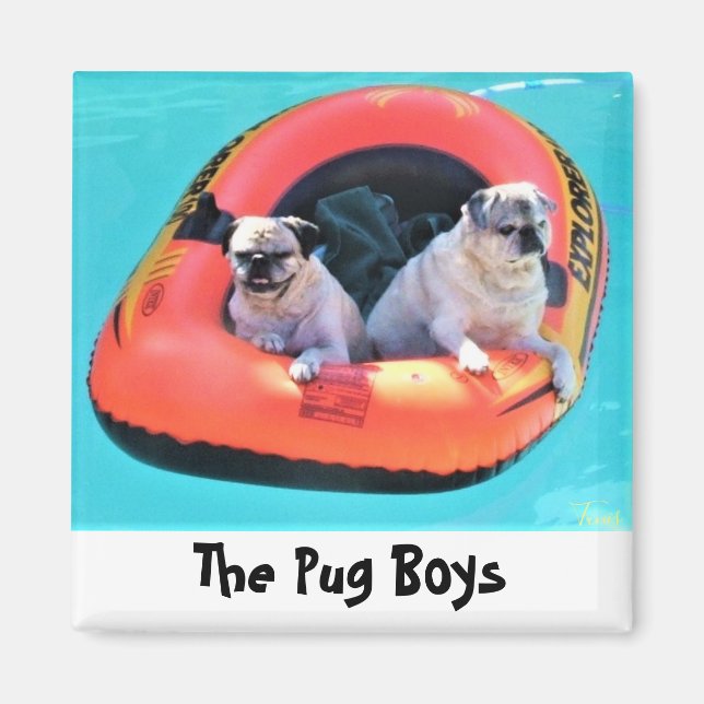 ''Pug Boys'' by Bruce Tunis Magnet (Front)