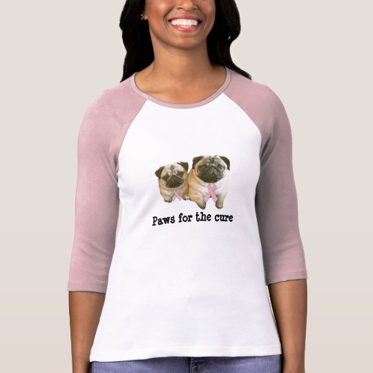Pug Breast Cancer Ladies Shirt